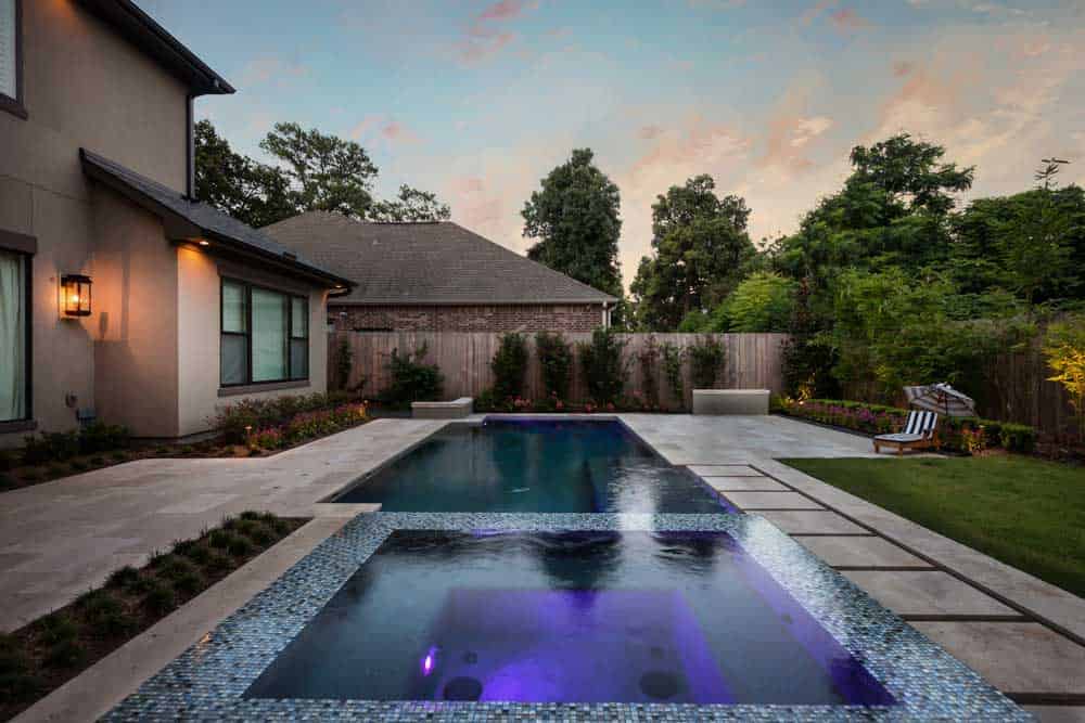 Glass Tile Spa, Houston Pool Builder